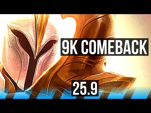 KAYLE vs SYLAS (MID) | 12/0/2, 9k comeback, Rank 4 Kayle, Legendary | EUW Grandmaster | 25.9