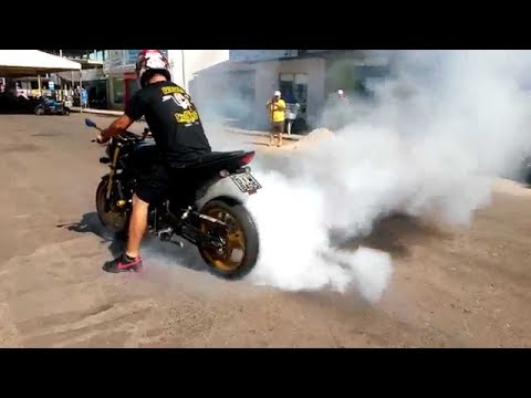 FRITEI O PNEU DA MOTO NO ELEVADOR e a CAMERA DE SEGURANÇA gravou tudo !