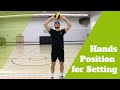 Volleyball Tip of the Week #20: How to position the hands on high ball setting.