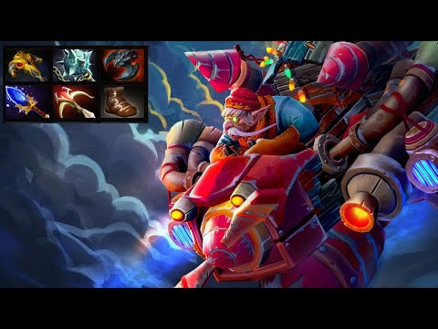 HOW TO WIN THE LINE IN 3 MINUTES AND FREE FARM ALL MAP | GYROCOPTER DOTA 2 7.33 PATCH