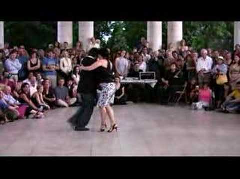  Corina de la Rosa  and  Julio Balmaceda  are  dancing  to  the  milonga  "  Milongue Del Ayer  "