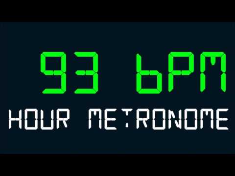 93 BPM (Beats Per Minute) Hour Metronome