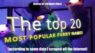 The Top 20 Furry Names (according to Furtrack)