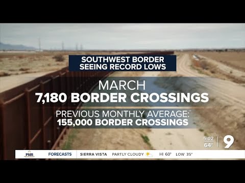 New border crossing numbers indicate record lows