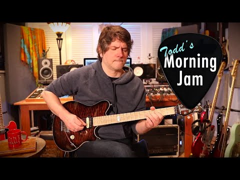 Groovy ROCK IMPROV on MUSIC MAN AXIS BFR - Morning Jam 266
