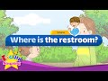 [Where] Where is the restroom? - Easy Dialogue - Role Play