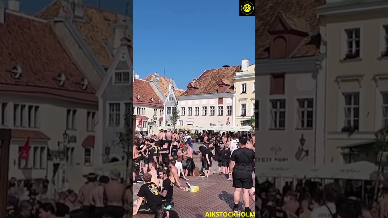 AIK-fans intar Tallinn – 2–0 mot Paide! 🔥 #ConferenceLeague #aik #aikfotboll #conferenceleague