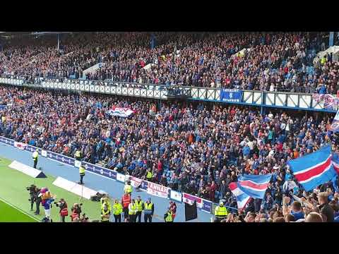 Rangers v celtic Roy orbison penny arcade atmosphere rangers fans singing