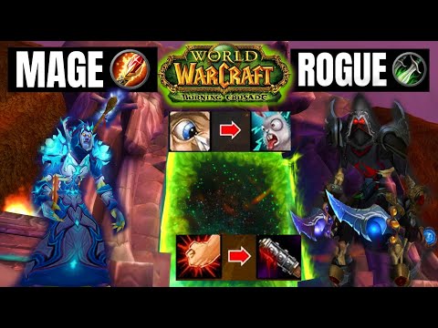 Classic TBC- Rogue/Mage 2v2 Arena Insane Burst Control!