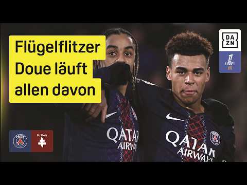 Doue und Co. wieder Spitzenreiter: PSG - Metz | 23. Spieltag | Ligue 1 | DAZN Highlights