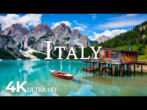 FLYING OVER ITALY (4K UHD) – Soothing Music Along With Beautiful Nature Video - 4K Video ULTRA HD