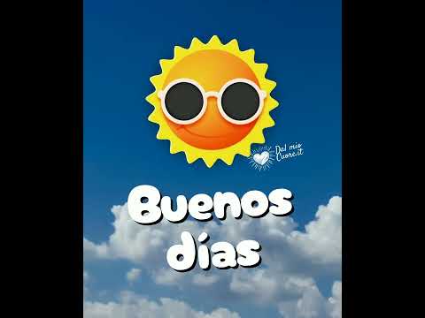 GIF e Video de buenos días con un sol sonriente