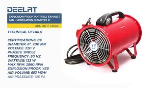 Explosion Proof Portable Exhaust Fan - Ventilation Diameter 8