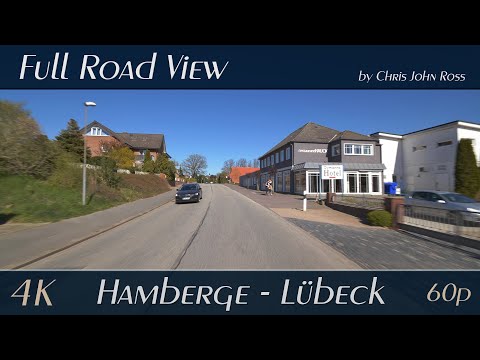 Hamberge - Lübeck, Germany: Bundesstraße (B75) - 4K (2160p/60p) Ultra HD