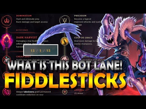 The True Terror in the Bot Lane! | Fiddlesticks Dark Harvest - League of Legends