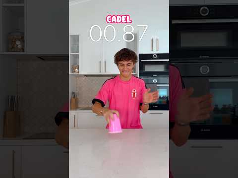 SEEING HOW FAST WE CAN DO THE CUP SONG! 😅🎶 #shorts