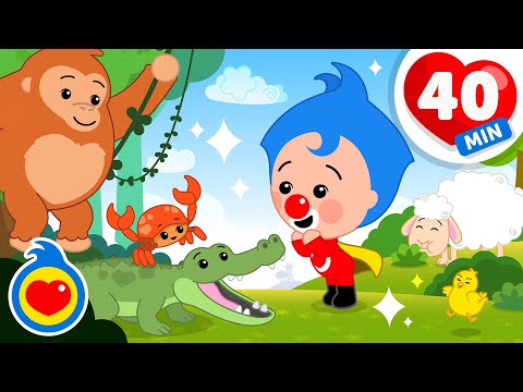 ¡Bailamos Como Los Animalitos! 🦀🐟 Canciones Infantiles de Animales (40 Min) | Plim Plim