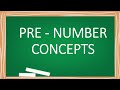 Maths - Pre number concepts for kids
