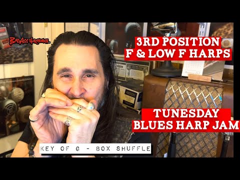 How To Not Suck with a 3rd Position Shuffle - Blues Harmonica Jam  - Blues Harp Licks  - Tunesday 85