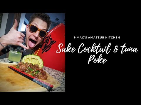 Sake Cocktail and Tuna Poke