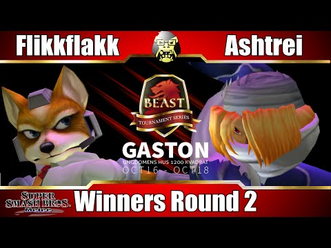 Gaston - Flikkflakk (Fox) Vs. Ashtrei (Sheik) - Winners Round 2 - Super Smash Bros. Melee