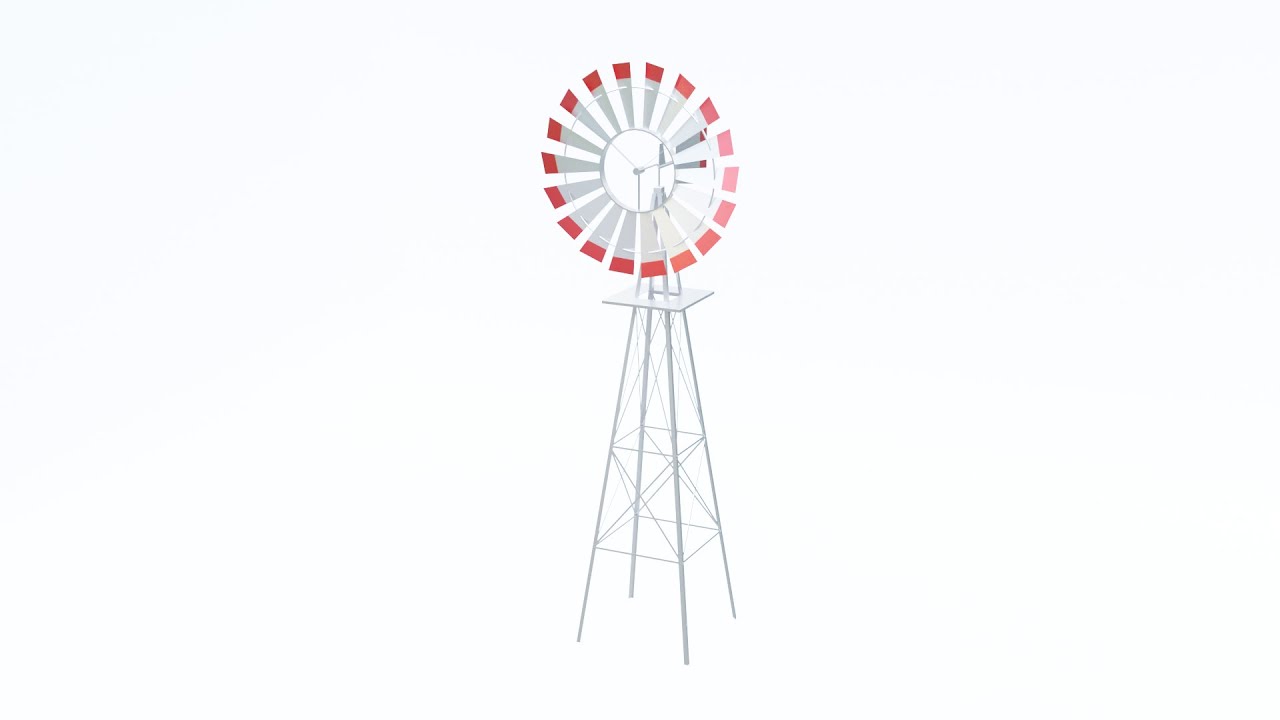 धातु फ्रेम पवनचक्की 3D मॉडल