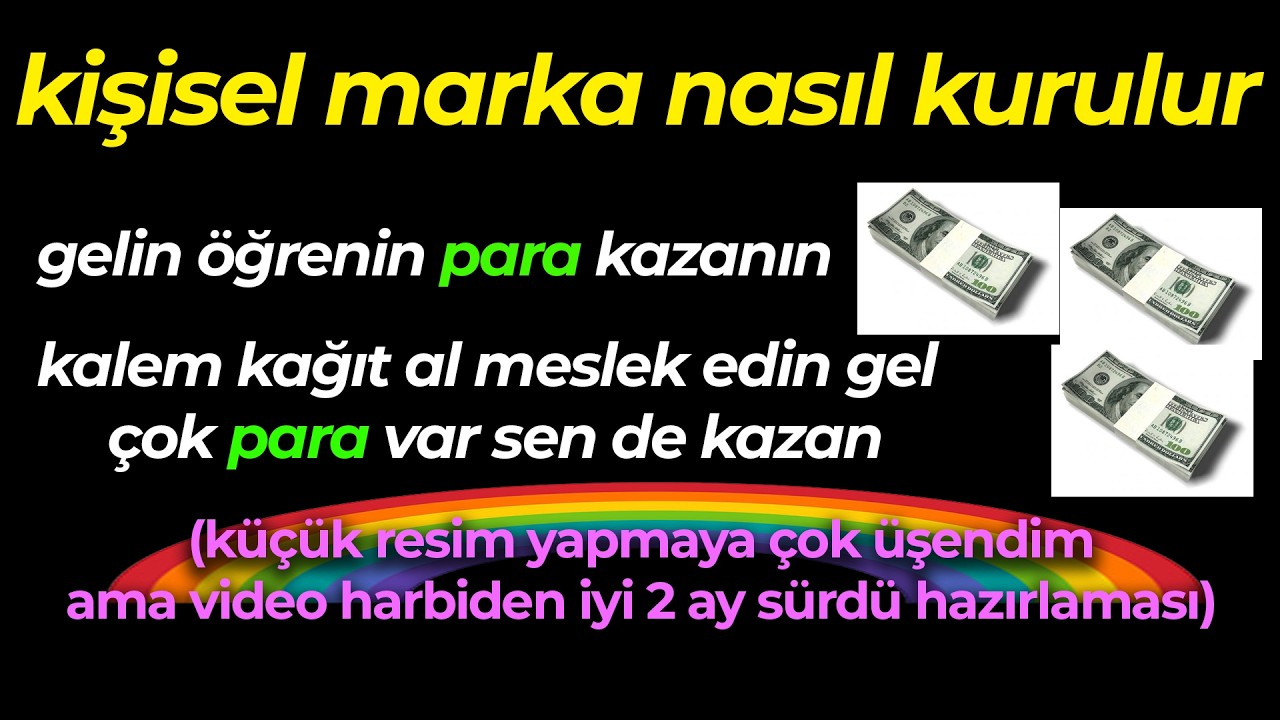 Sıfırdan kişisel marka kurup nasıl para kazanılır? (influencer olma eğitimi)