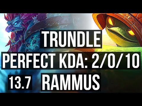TRUNDLE vs RAMMUS (JNG) | 2/0/10 | KR Grandmaster | 13.7