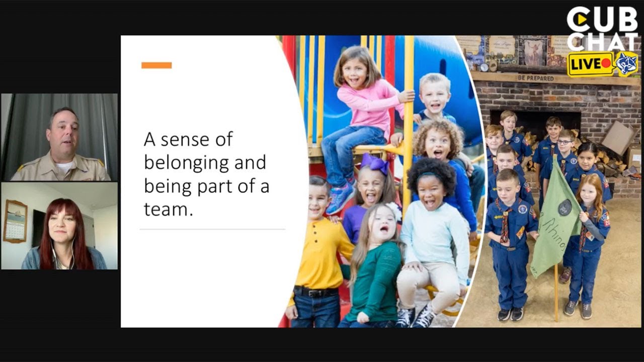 Cub Scout uniform method at play