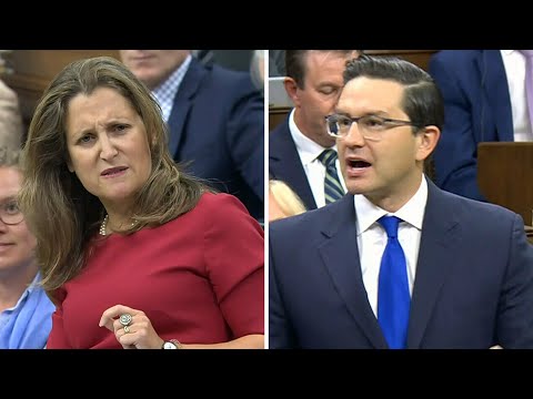 Chrystia Freeland, Pierre Poilievre exchange jabs during question period
