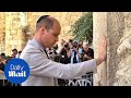 Prince William visits Jerusalem's Western Wall on first Israel Royal visit