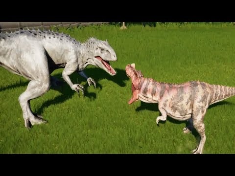 INDOMINUS REX MAX Vs ALL DINOSAURS - Jurassic World Evolution
