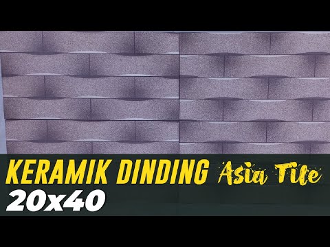 Review keramik dinding 20x40 motif batu Alam andesit ‼️stone wall