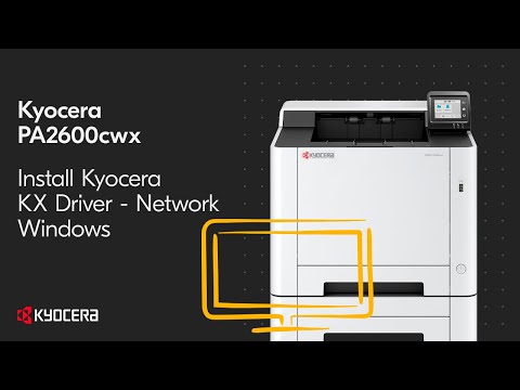 Kyocera PA2600cwx — установка KX-драйвера по сети (IP)