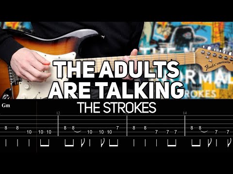 The Strokes - The Adults Are Talking (Guitar lesson with TAB)