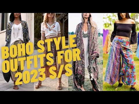 Chic Boho Style Outfits for 2023 Spring Summer. Boho...