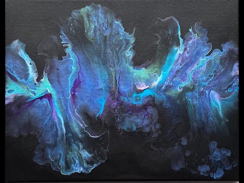 #20 - Black, Purple and Turquoise Dutch Pour. Stunning results