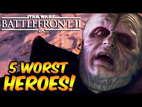 Star Wars Battlefront 2 - 5 WORST Heroes Ranked (Don't Use These!) Battlefront II