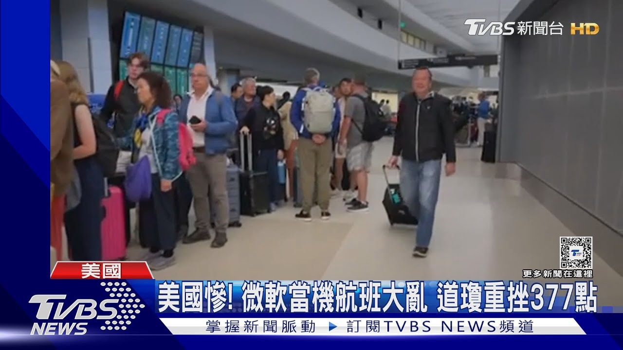 美國最慘!微軟大當機逾3000航班取消 道瓊重挫377點
