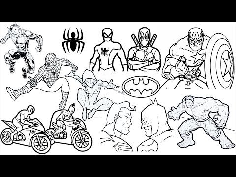 [Speedpaint] Top 10 Best Videos SUPERHEROES Coloring Page 2022 @colorgoart Elektronomia-Sky High NCS