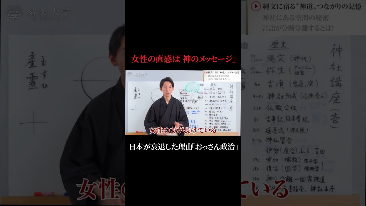 女性の直感は「神のメッセージ」｜天皇と政治家の関係