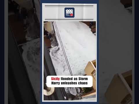 Storm Harry Sicily Italy Huge Waves Flood Towns Torrential Rain Winds