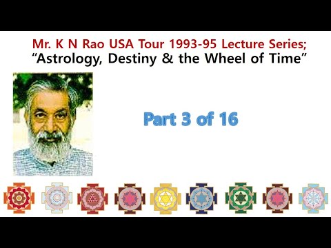 [Mr. KN Rao] English; "Astrology, Destiny & the Wheel of Time" Part 3 of 16