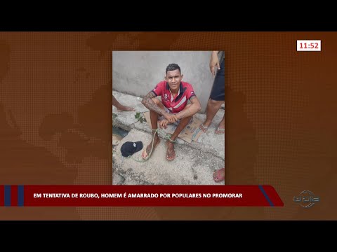 Em tentativa de roubo, homem é amarrado por populares no Promorar 15 02 2023