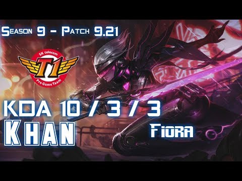 SKT T1 Khan FIORA vs CAMILLE Top - Patch 9.21 EUW Ranked
