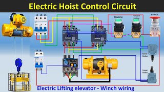 Electric Winch wiring | Lift- Elevator wiring diagram | Hoist Power and Control Wiring | winch