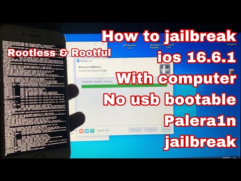 How to jailbreak ios 16.6.1 using computer windows | Palera1n & Checkra1n | No usb bootable