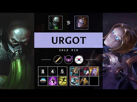 Urgot Mid vs Orianna - KR Master Patch 25.15