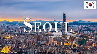 FLYING OVER SEOUL (4K UHD) • Stunning Footage, Scenic Relaxation Film with Calming Music - 4k