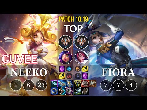 HLE CuVee Neeko vs Fiora Top - KR Patch 10.19